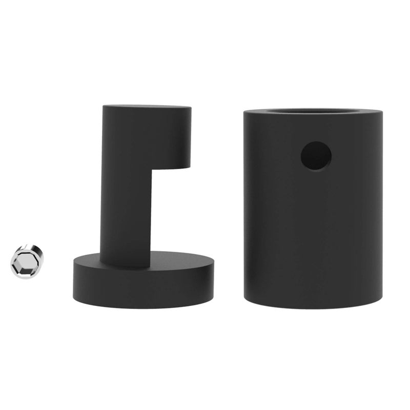 malleable TOPNIKE Side Clamp Standoffs 3/4" x 1" Black Aluminum, Edge Grip for Glass, Burglarproof Sign, Hardware for Acrylic, PVC, Glass Panel With 2pcs Spacers, Pack of 4 - Image 2